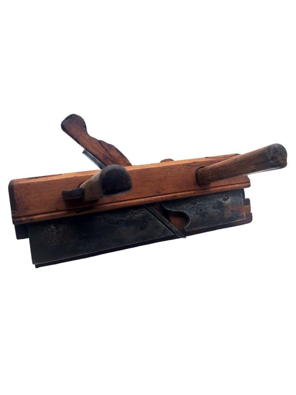 Wooden Plow Plane Guide Fence Iron Blade Antique 1800s Carpenters Hand Tool